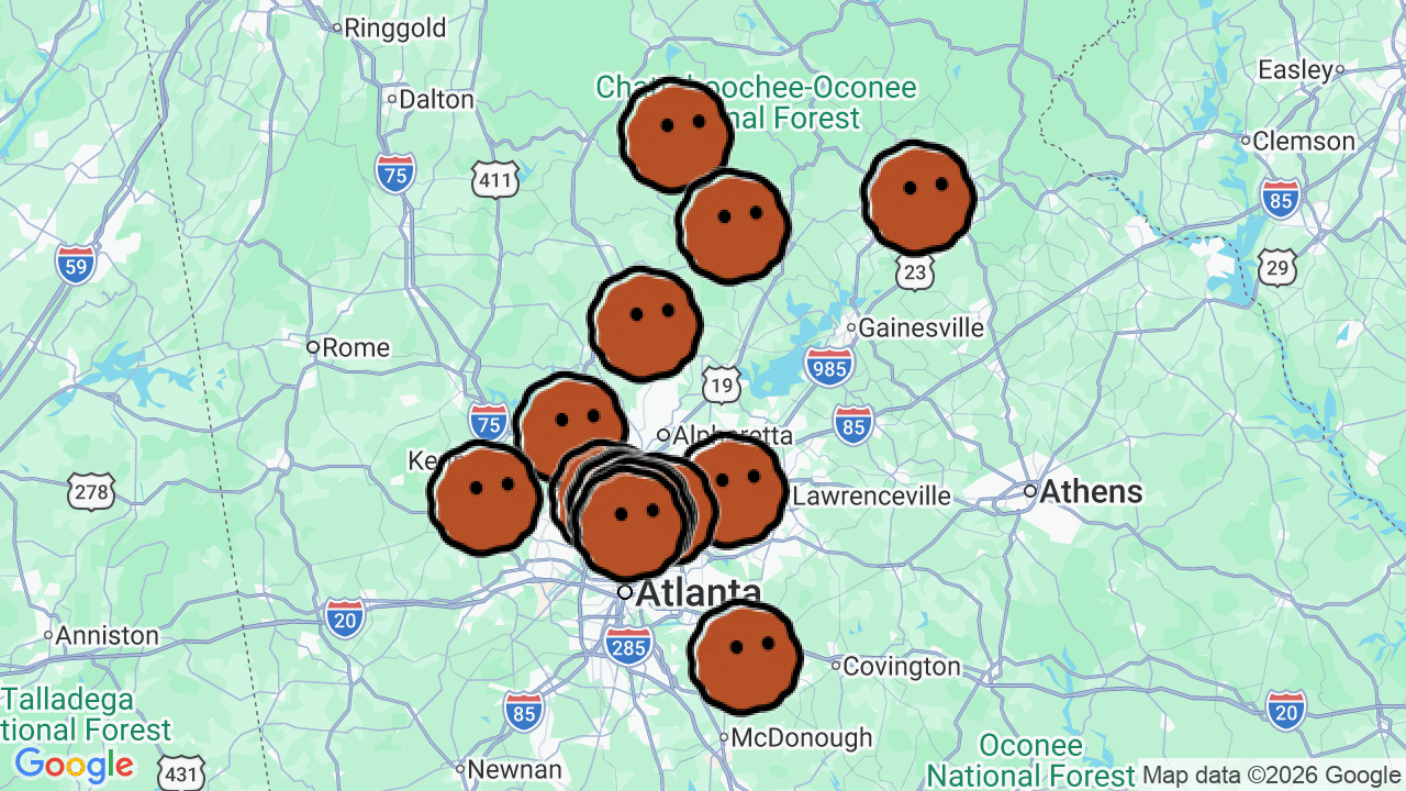 A map of 18 places in It’s officially spooky season in Atlanta! 👻