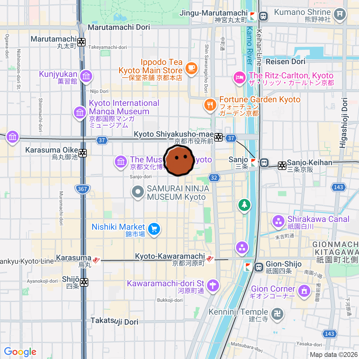 A map showing where INDÉPENDANTS is in ビル