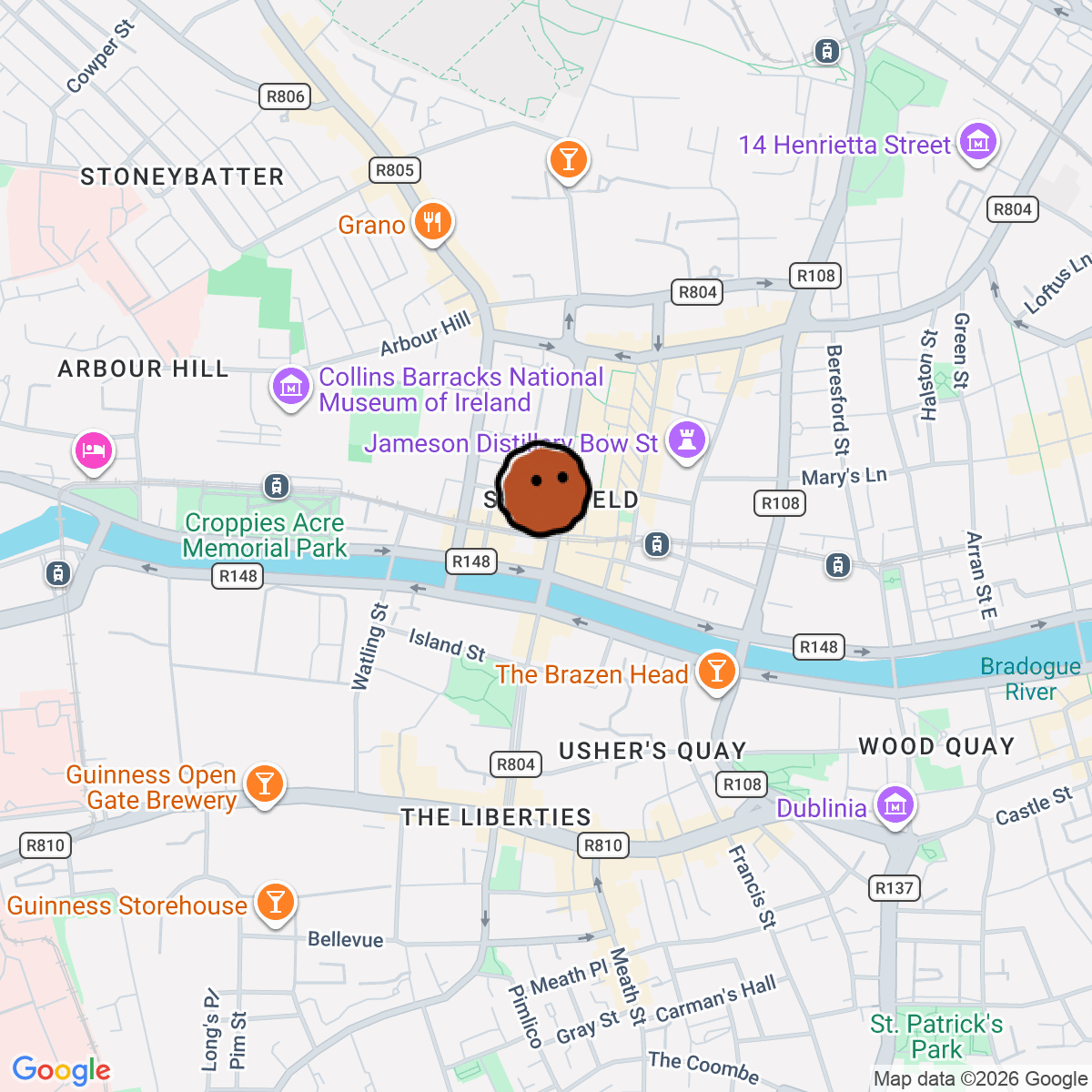 A map showing where Fidelity Studio is in Dublin