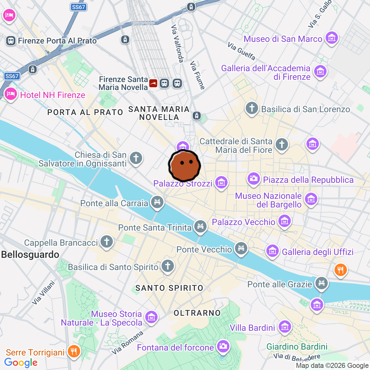 A map showing where Tartan Vintage is in Firenze