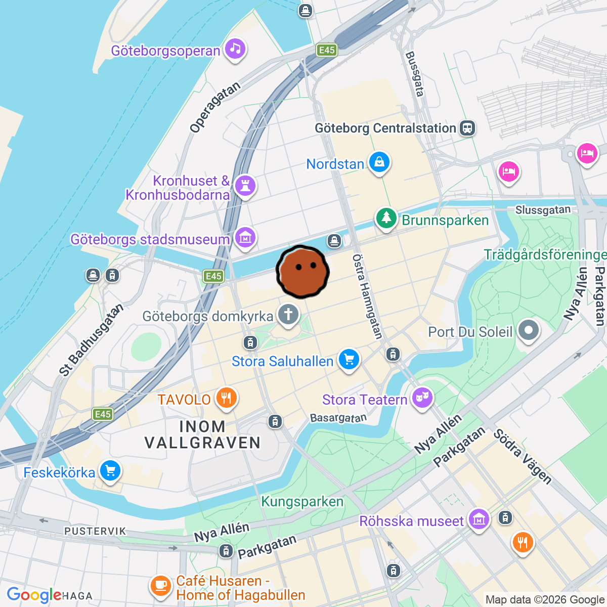 A map showing where Broadway & Sons is in Göteborg