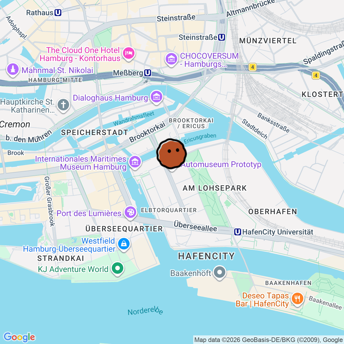 A map showing where SLOMO is in Hamburg