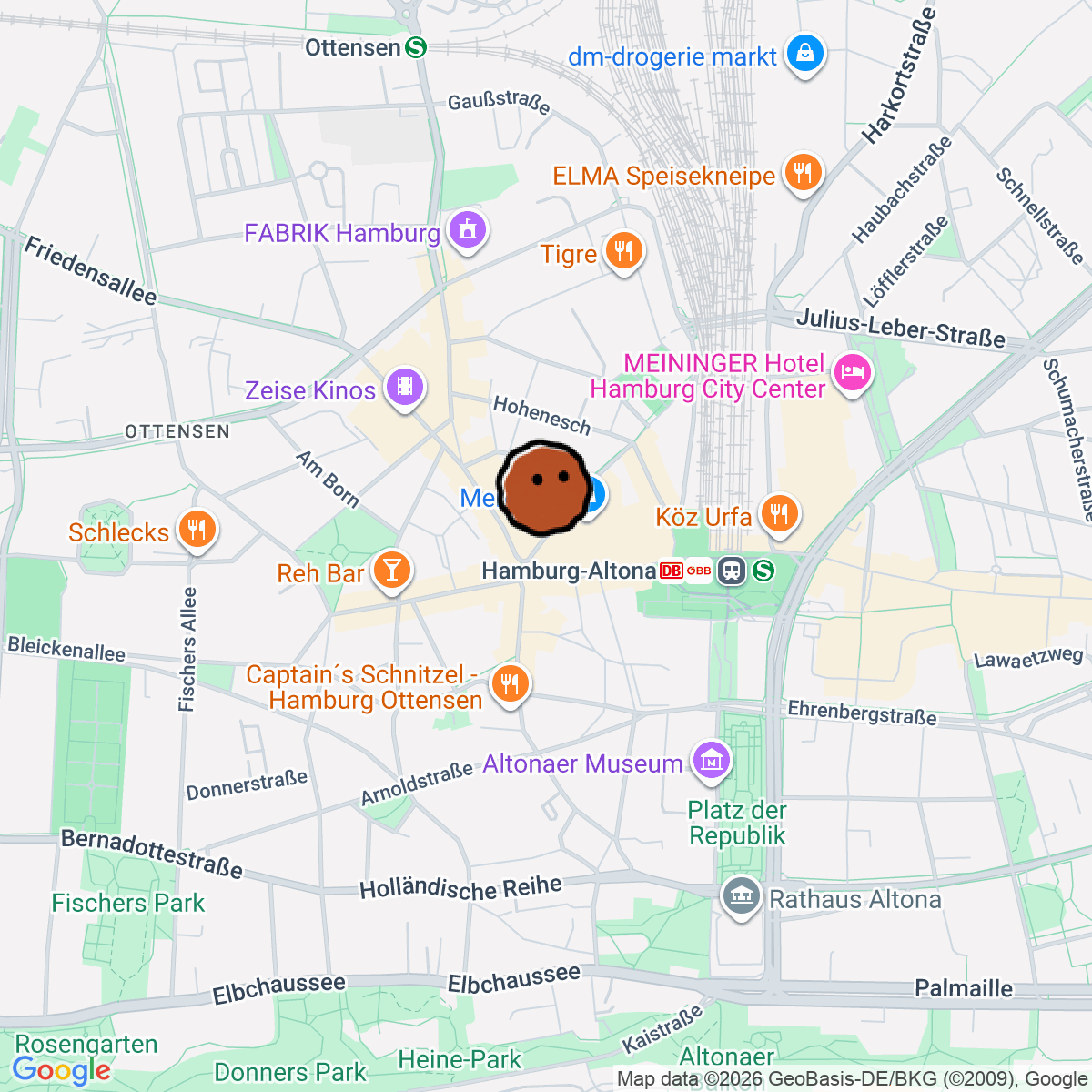 A map showing where Trader Hifi is in Hamburg