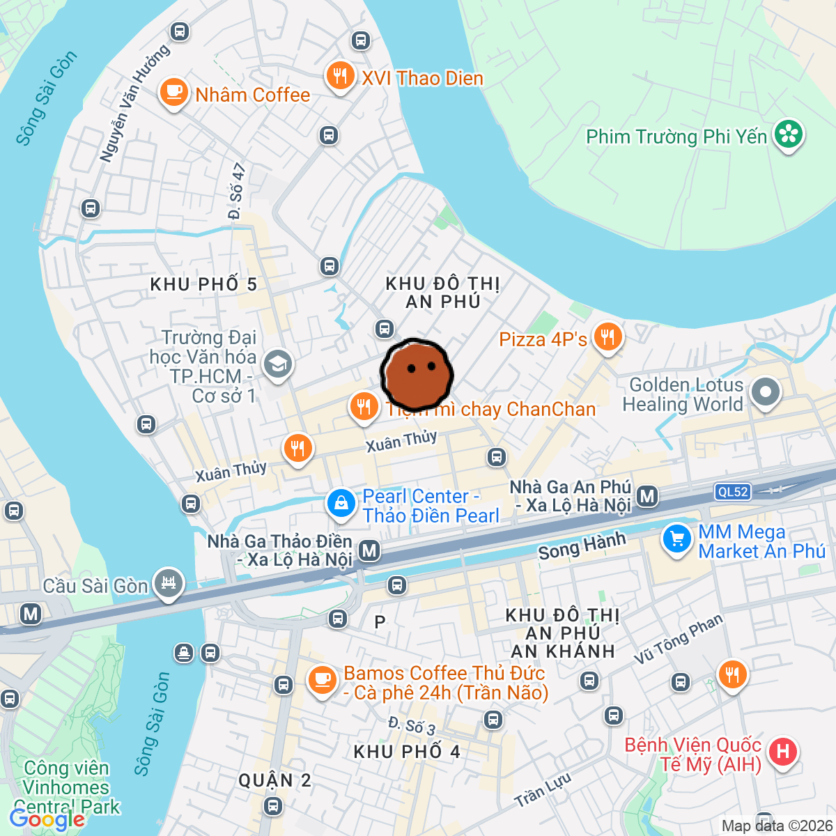 A map showing where Kanpai Japanese Omakase - Sushi - Bar - Vinyl is in Hồ Chí Minh