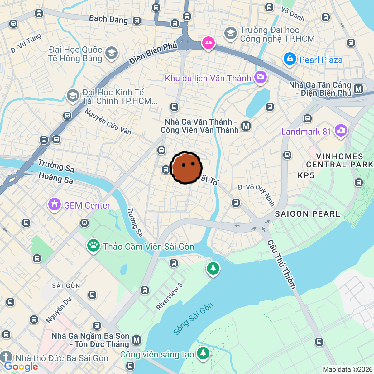 A map showing where La Scène - French Bistro x Listening Bar is in Hồ Chí Minh