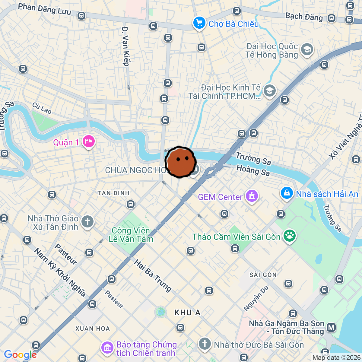 A map showing where Mystika is in Hồ Chí Minh