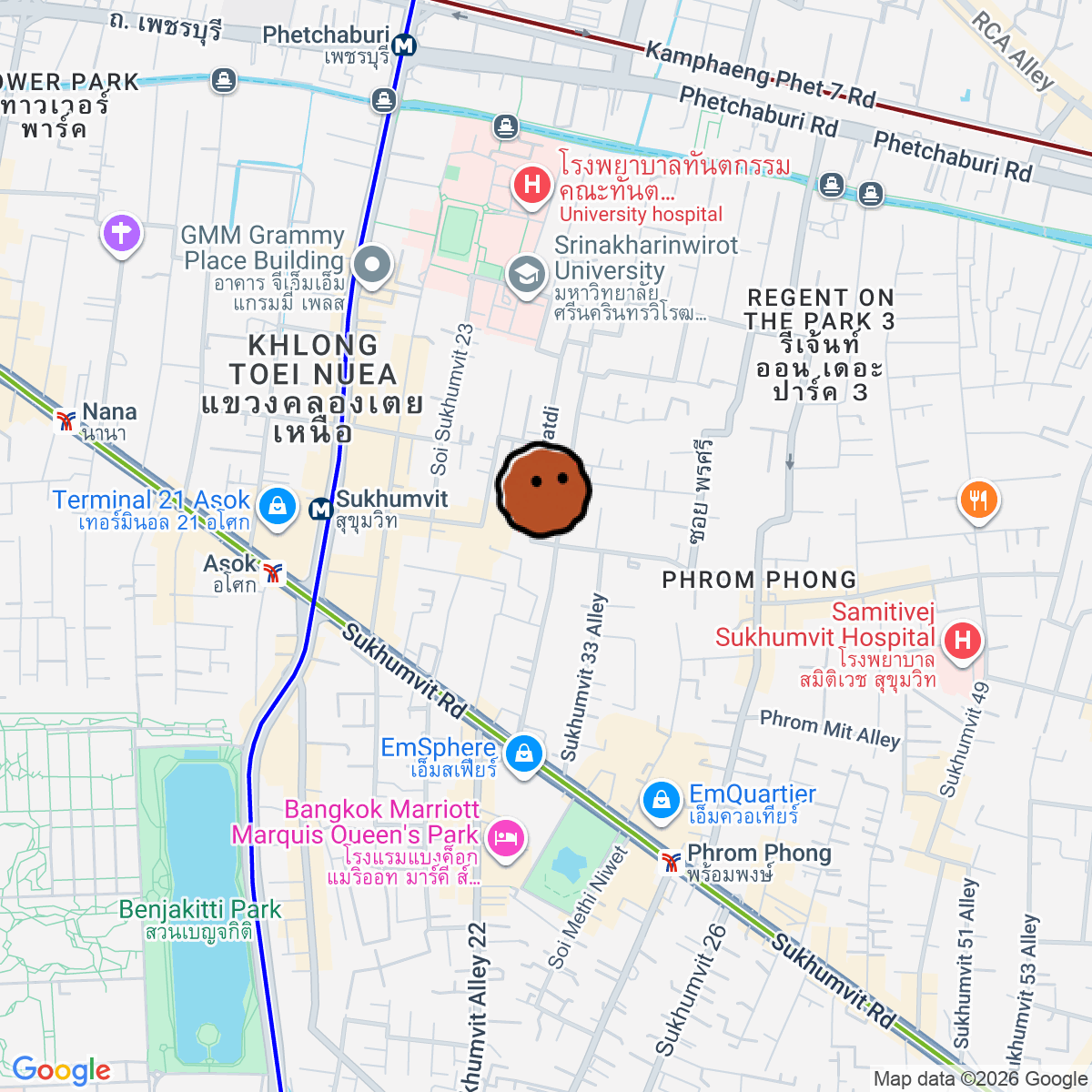 A map showing where Alonetogether Bar Bangkok is in Krung Thep Maha Nakhon