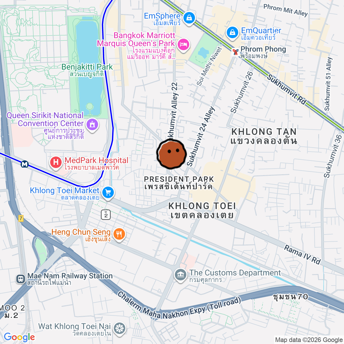 A map showing where CCC - Listening Bar Bangkok is in Krung Thep Maha Nakhon