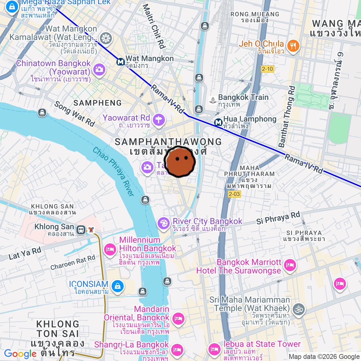 A map showing where Clutch is in Krung Thep Maha Nakhon
