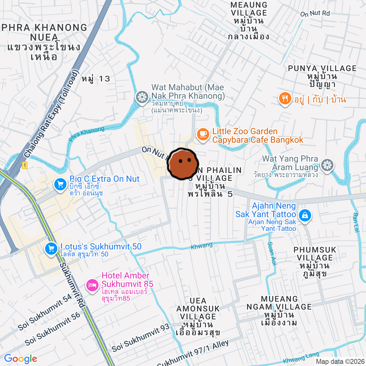 A map showing where Nama Denim is in Krung Thep Maha Nakhon