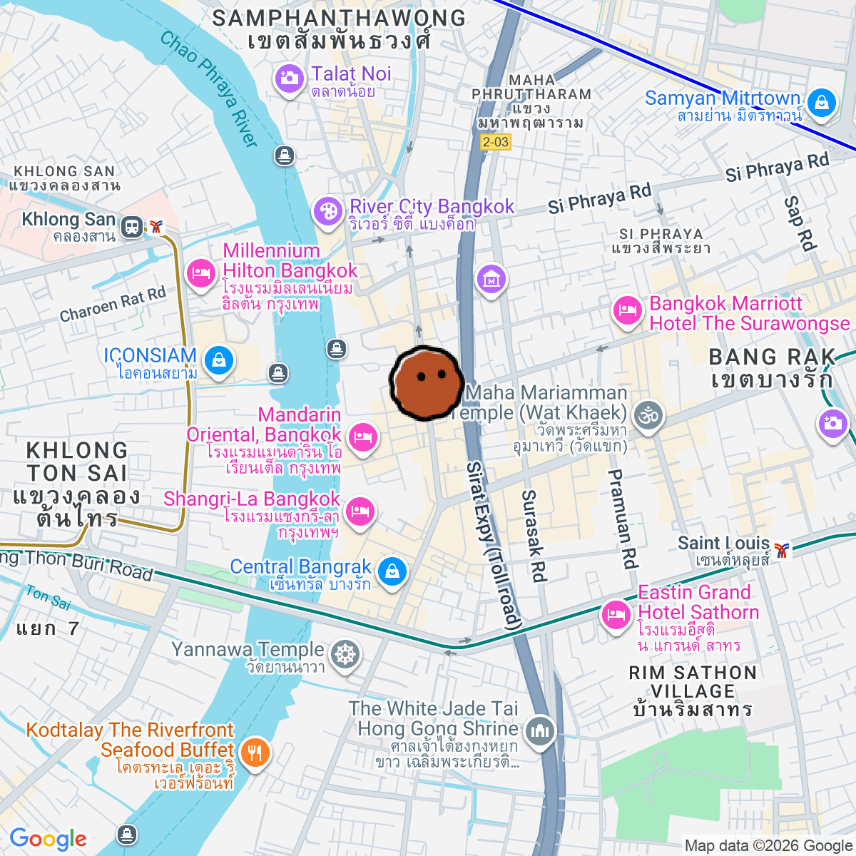 A map showing where SIWILAI Sound Club is in Krung Thep Maha Nakhon