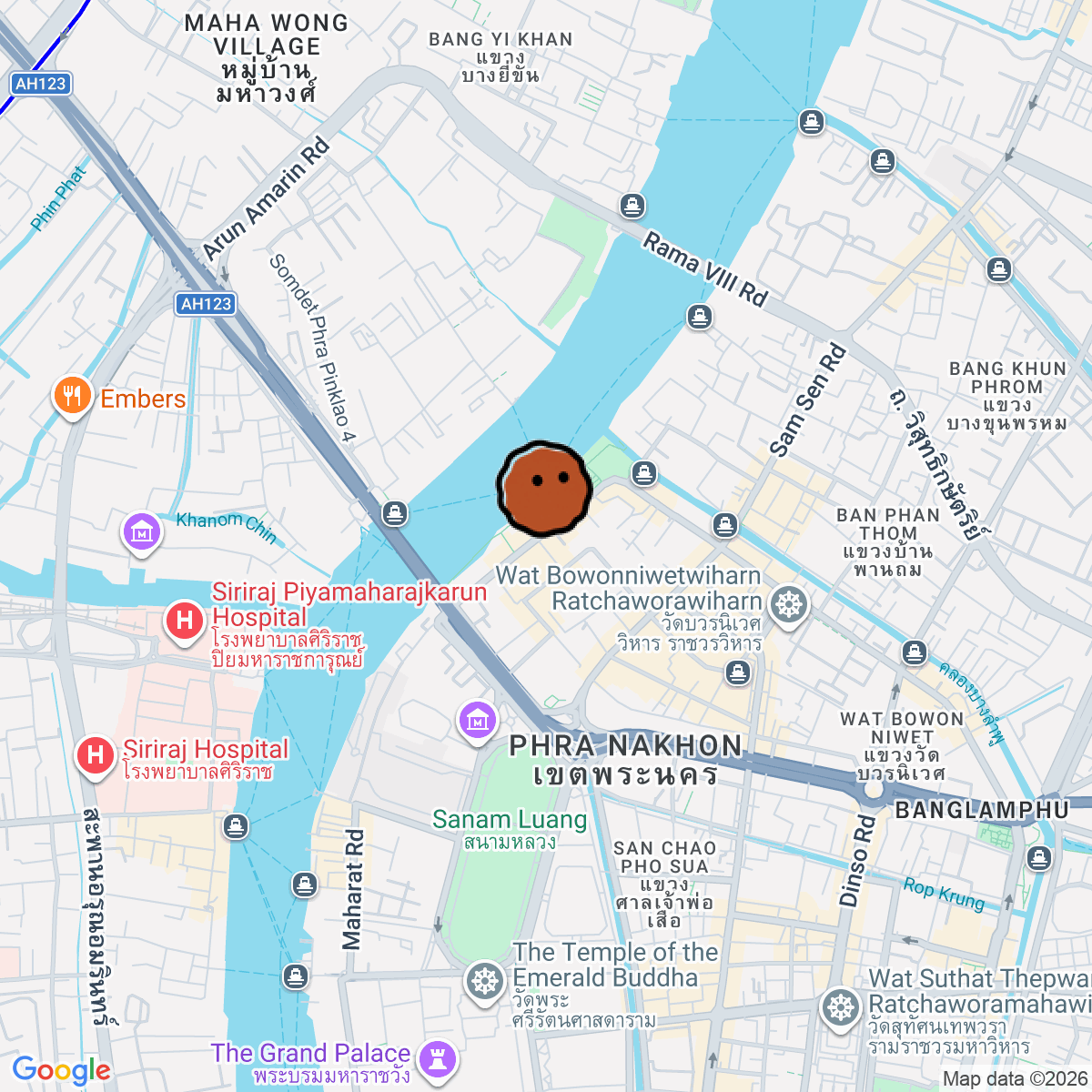 A map showing where The Trapeze Swingers Store is in Krung Thep Maha Nakhon