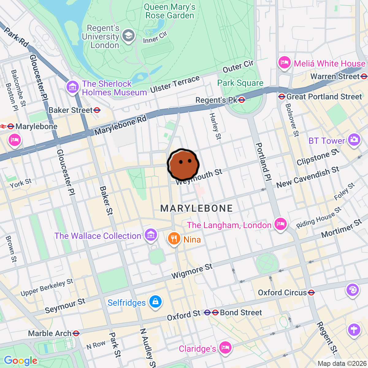 A map showing where Anglo-Italian Company is in London