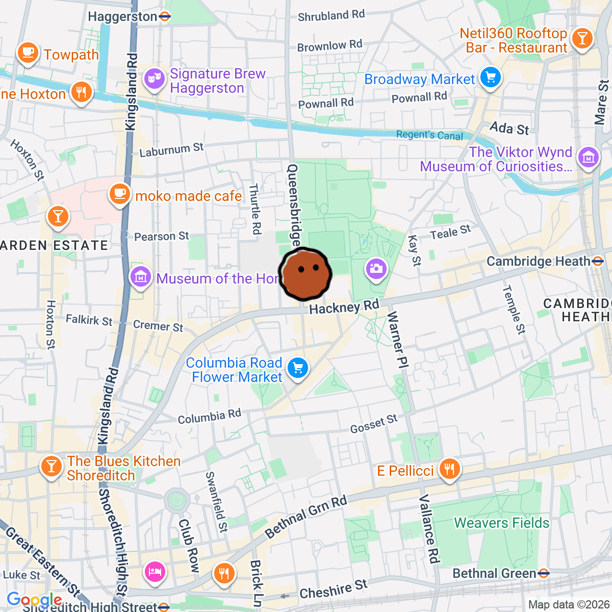 A map showing where EQUAL PARTS is in London