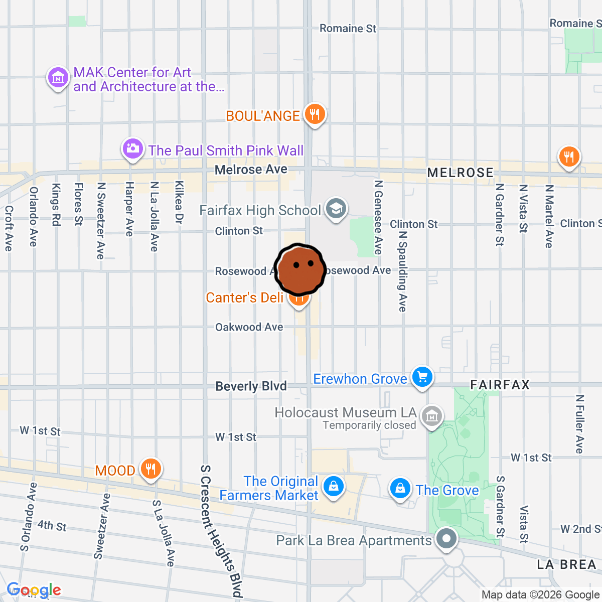 A map showing where Sheep In Wolf is in Los Angeles
