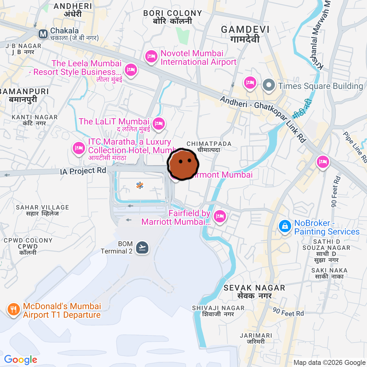 A map showing where Black Lacquer is in Maharashtra