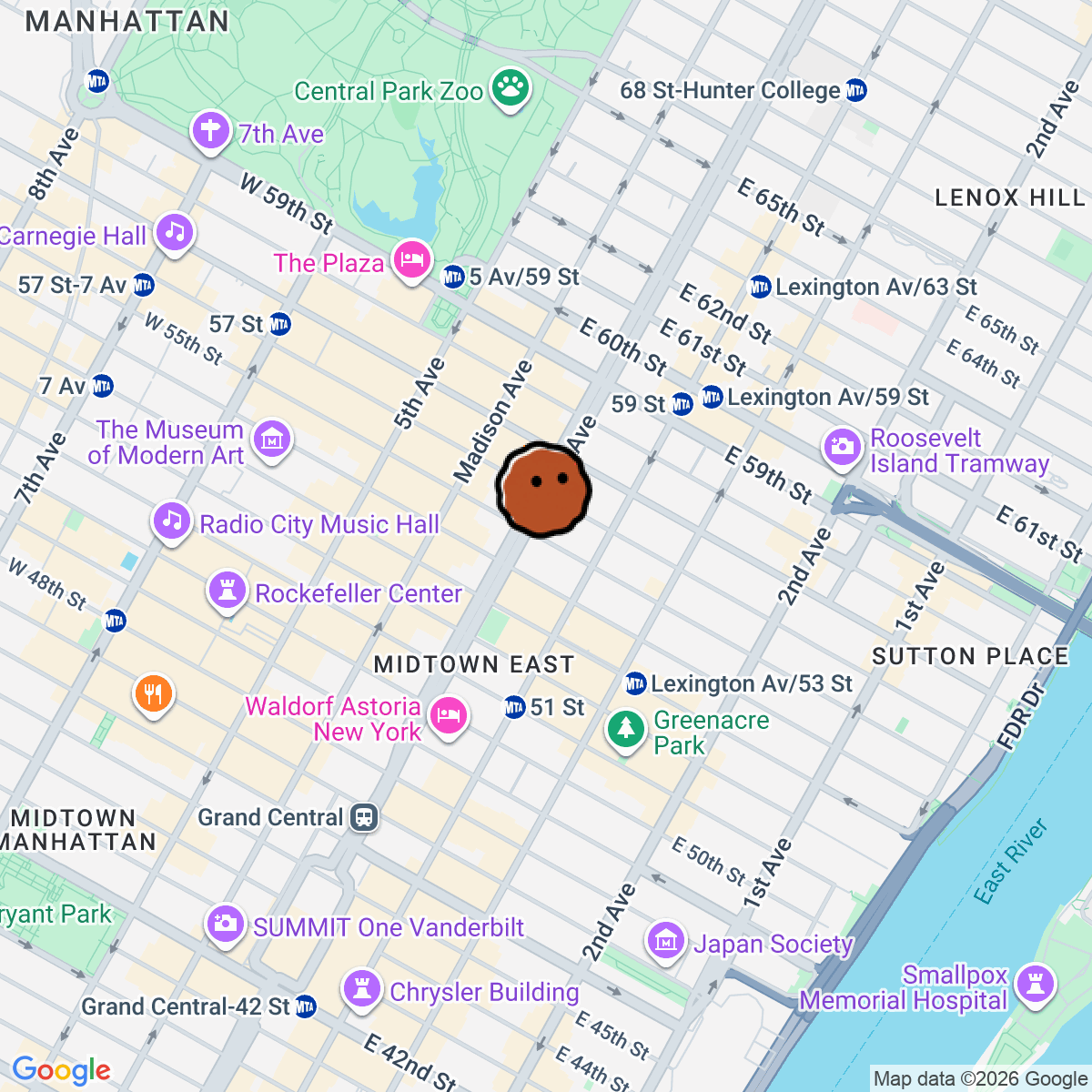 A map showing where Belgian Shoes is in New York