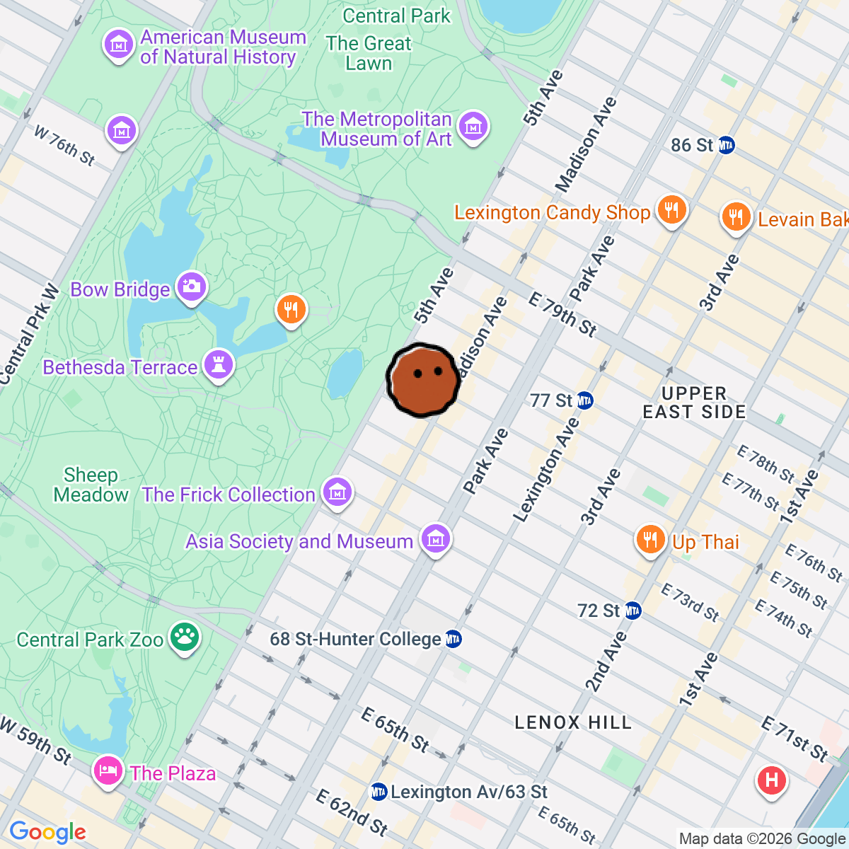 A map showing where Sid Mashburn is in New York