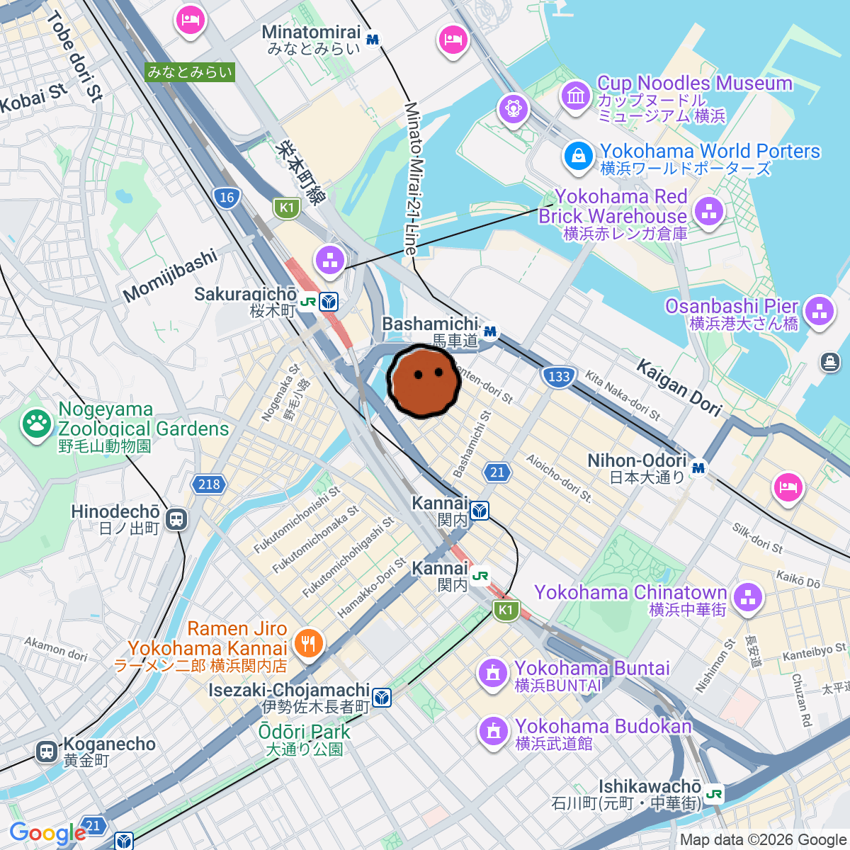 A map showing where Youth Vintage is in ōme 常盤町ビル 階