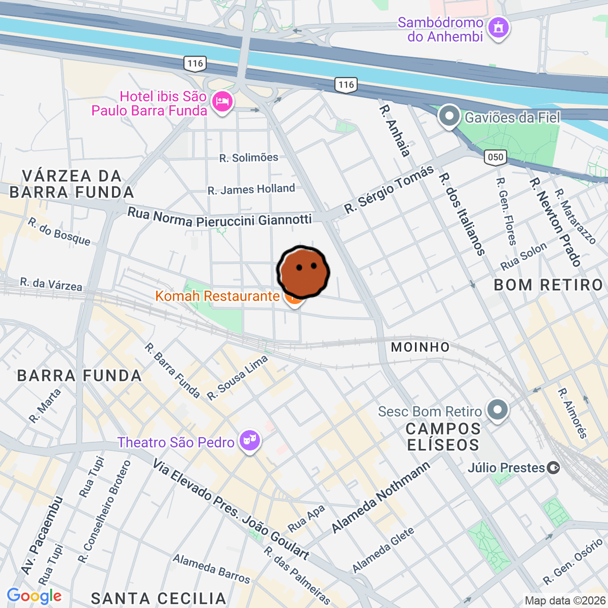 A map showing where Caracol is in São Paulo -