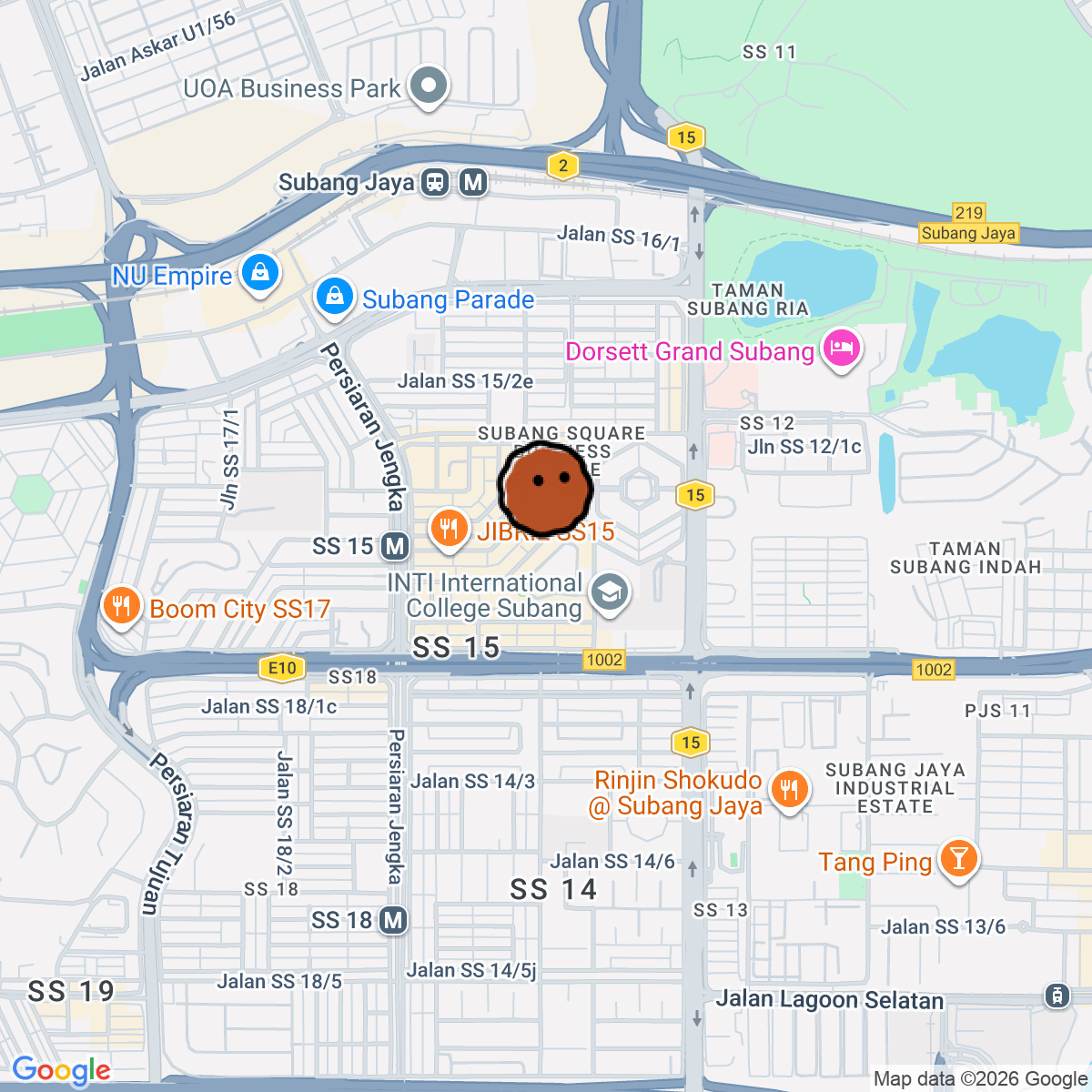 A map showing where Monk (Modern Jazz Corner) is in Selangor