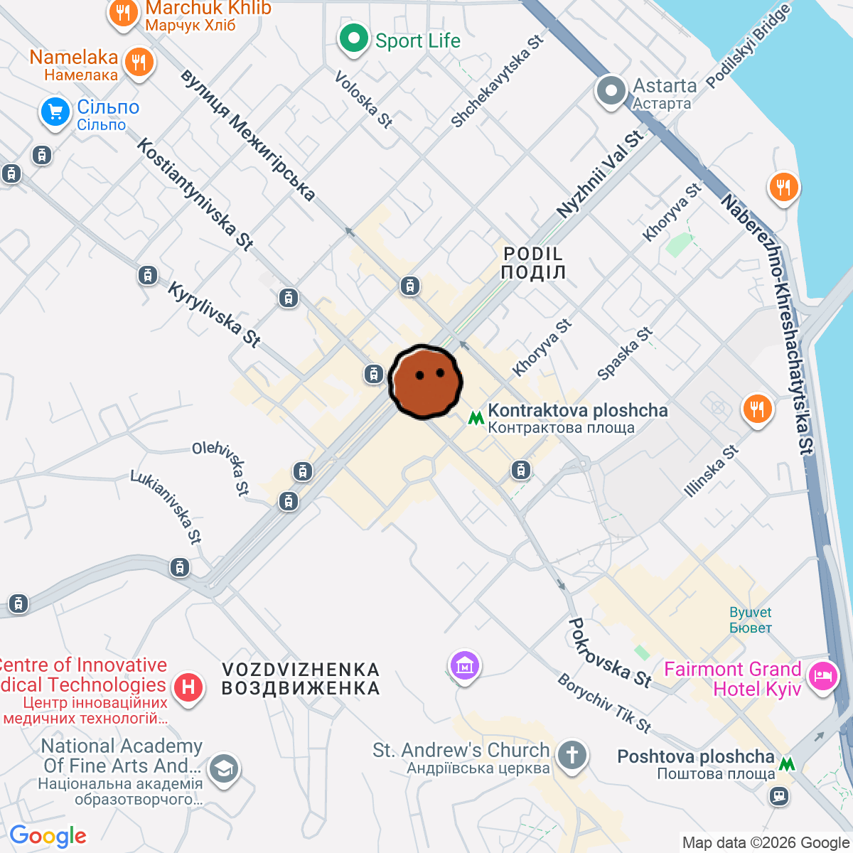 A map showing where BURSA BAR バー. is in Ukraine