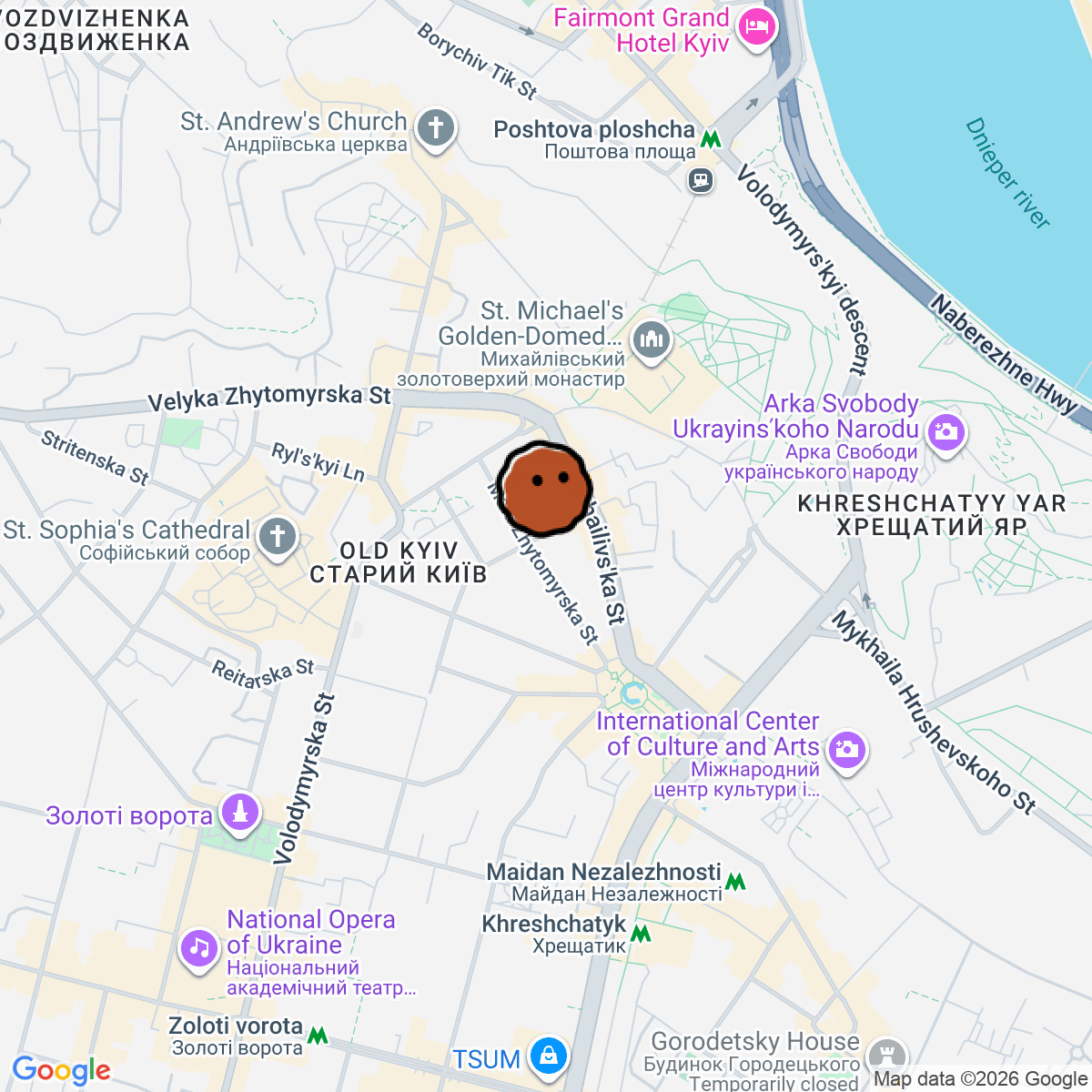 A map showing where Gram Bar is in Ukraine
